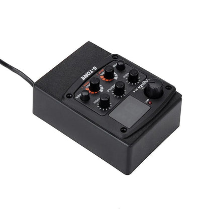 Cherub GT-6 black acoustic guitar soundhole pickup with EQ and effects knobs