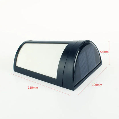 Solar-powered outdoor wall lamp with six LED lights and IP65 waterproof protection for landscape lighting