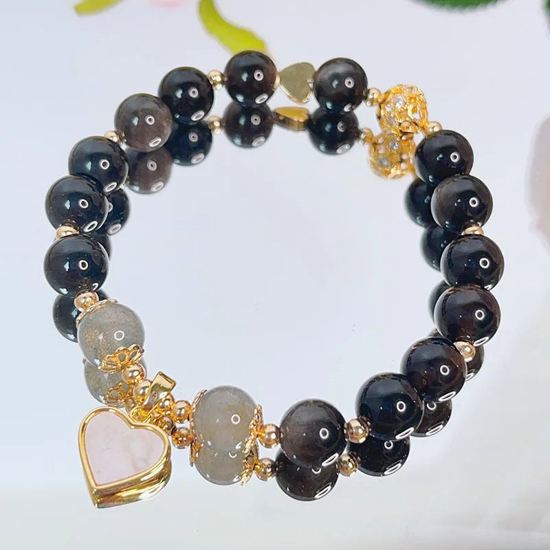 Silverstone electroplated bracelet for women with sweet cool style and flower, heart, or star charm options