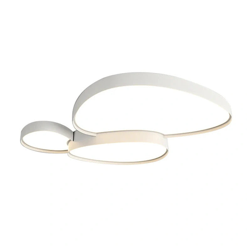 Simple Modern whole house LED lamp with acrylic shade and smart remote control for adjustable three-colour lighting