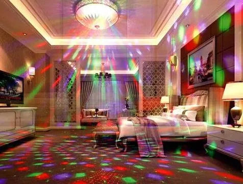 Black LED laser magic fan stage lighting equipment with remote control for KTV and bar installations