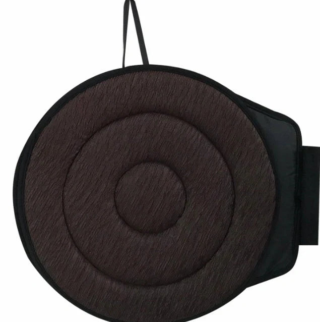360-degree rotating seat cushion with non-slip base for enhanced mobility and comfort