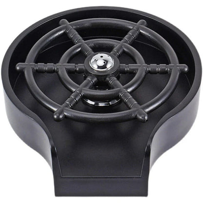 High-pressure bar counter cup washer with automatic faucet, featuring a sleek and versatile design for hands-free cleaning of cups and glasses.