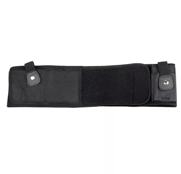 Neoprene concealed carry belly holster with spare magazine pocket, fits up to 40" waist