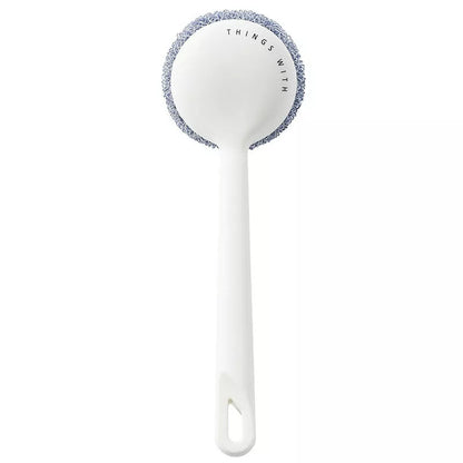 Nano Cleaning Scrubber Set with white and blue handles for kitchen decontamination