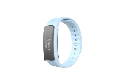 I6 smart sports bracelet with black TPU wristband and 0.96-inch touch screen displaying fitness metrics