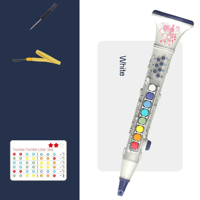 Colorful simulation musical instruments including saxophone, trumpet, and clarinet toys for early childhood education and development