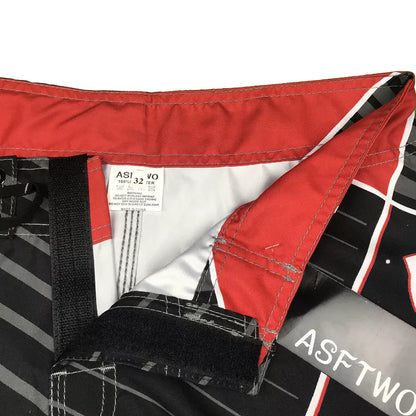 Quick-drying surf pants in red, blue, and green, sizes 30-38, 100% polyester fiber