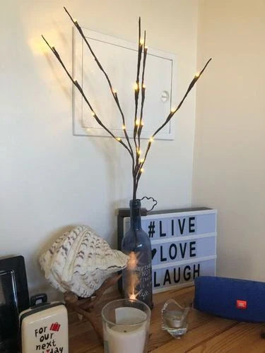 Elegant Twig Lights with 20 LED bulbs, perfect for decorating any space with a warm, enchanting ambiance