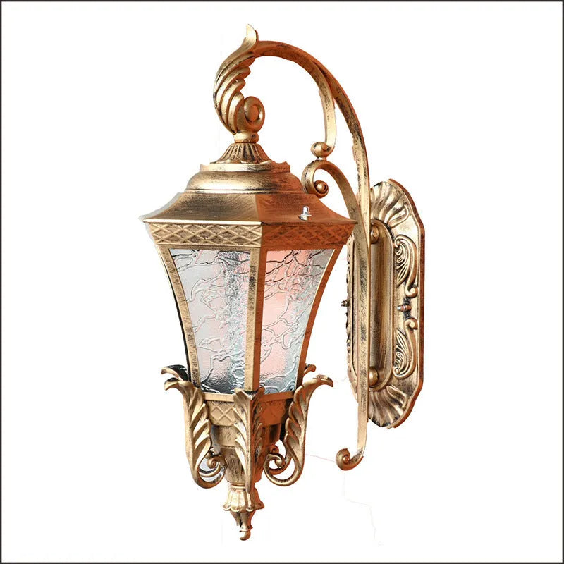 Black solar outdoor wall lamp with remote control for courtyard landscape lighting
