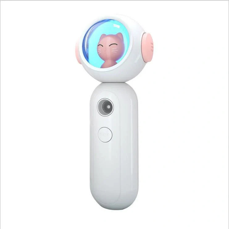 Handheld Nano Spray Steamer in cat pink, cat white, and alien red for portable skin hydration