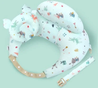 Multifunctional nursing pillow with adjustable cushion and washable cover in various colors