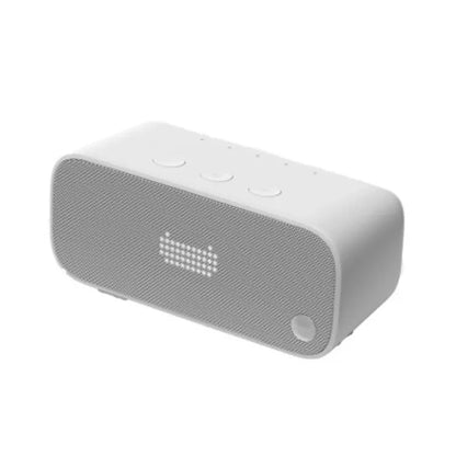 Elf Sugar Cube AI smart WiFi speaker in blue, green, red, or white colour on a shelf.