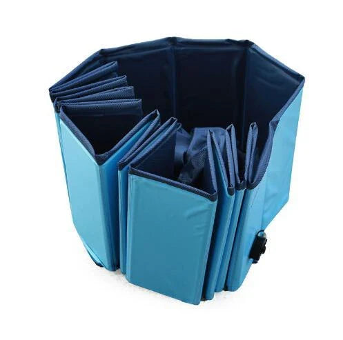 Sturdy foldable dog swimming pool made of durable PVC material with a non-slip bottom for safe pet playtime