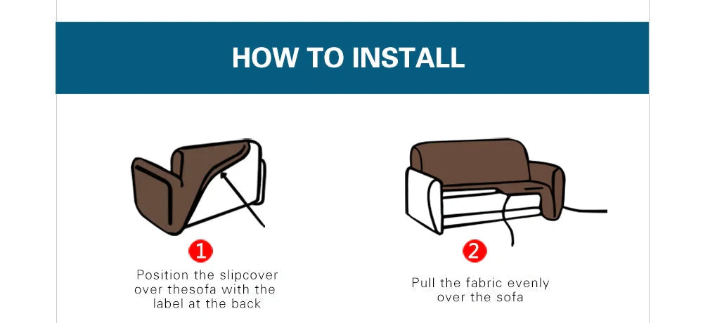 Stretchable polyester-spandex sofa cover with non-slip design in various colors