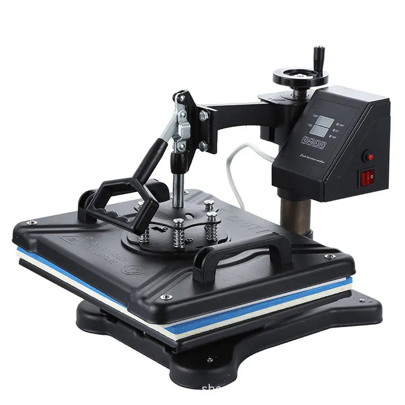 Black thermal transfer printing machine for T-shirts and fabric with 70cm working area