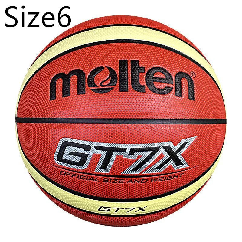 Durable outdoor basketball with PU rubber liner, non-slip surface, and standard size 7 specification for all-weather play