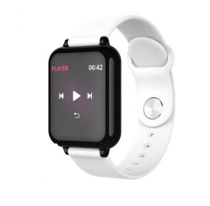 Apple-compatible smart sports watch with color display, health tracking features, and smartphone connectivity