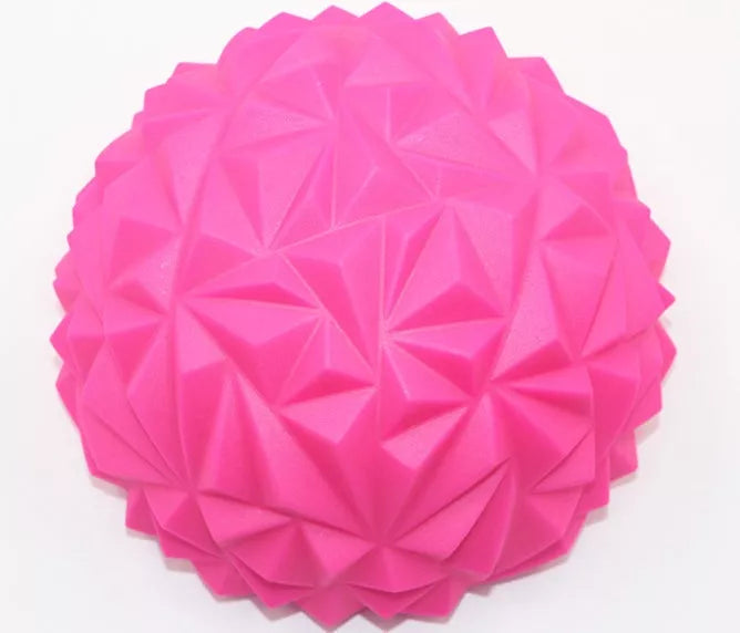 PVC acupressure massage ball with lengthened massage points for deep tissue relief