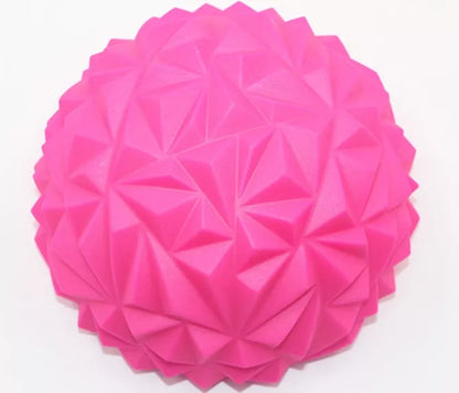PVC acupressure massage ball with lengthened massage points for deep tissue relief