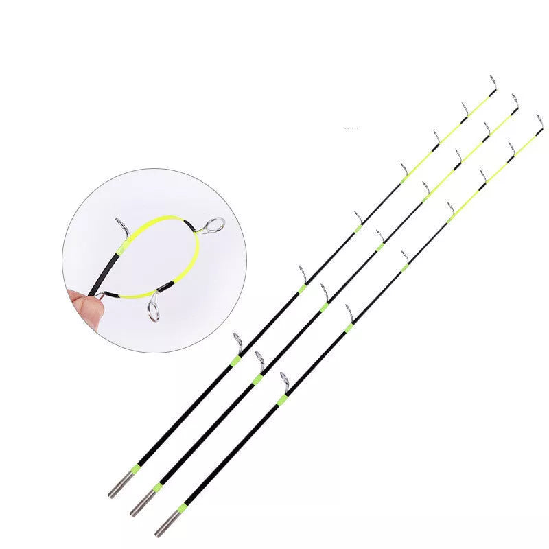 50cm70cm Flat Tip Ice Fishing Rod with carbon construction and choice of handle types