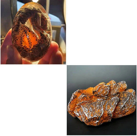 Lava Dragon Egg Desktop Decoration Dinosaur Egg Resin Crafts in various colors and styles