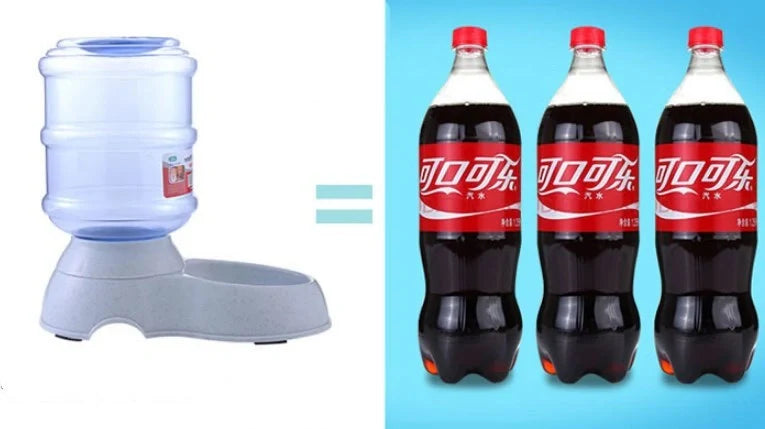 Automatic pet feeder and water dispenser for cats and dogs with large capacity and anti-overflow feature