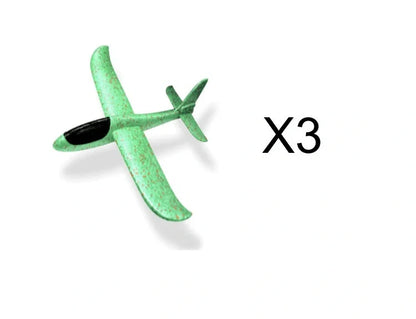 Luminous Hand Launch Flying Foam Airplane with built-in lights for night flying