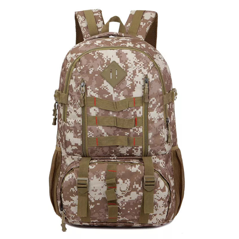 50L camouflage outdoor mountaineering backpack with waterproof Oxford cloth