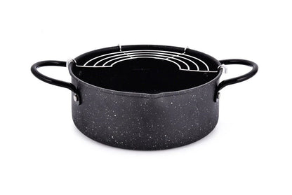 Versatile oil-saving frying pan made of high-quality iron with non-stick coating for healthier cooking