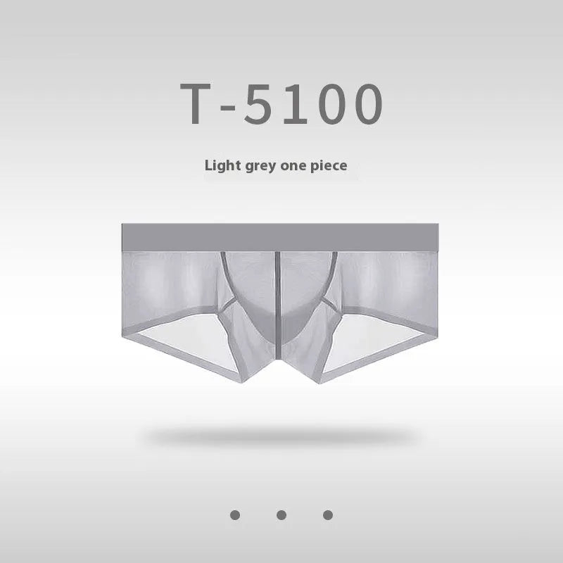 Men's seamless low-waist underwear in nylon fabric, shown in a neutral colour on a plain background.