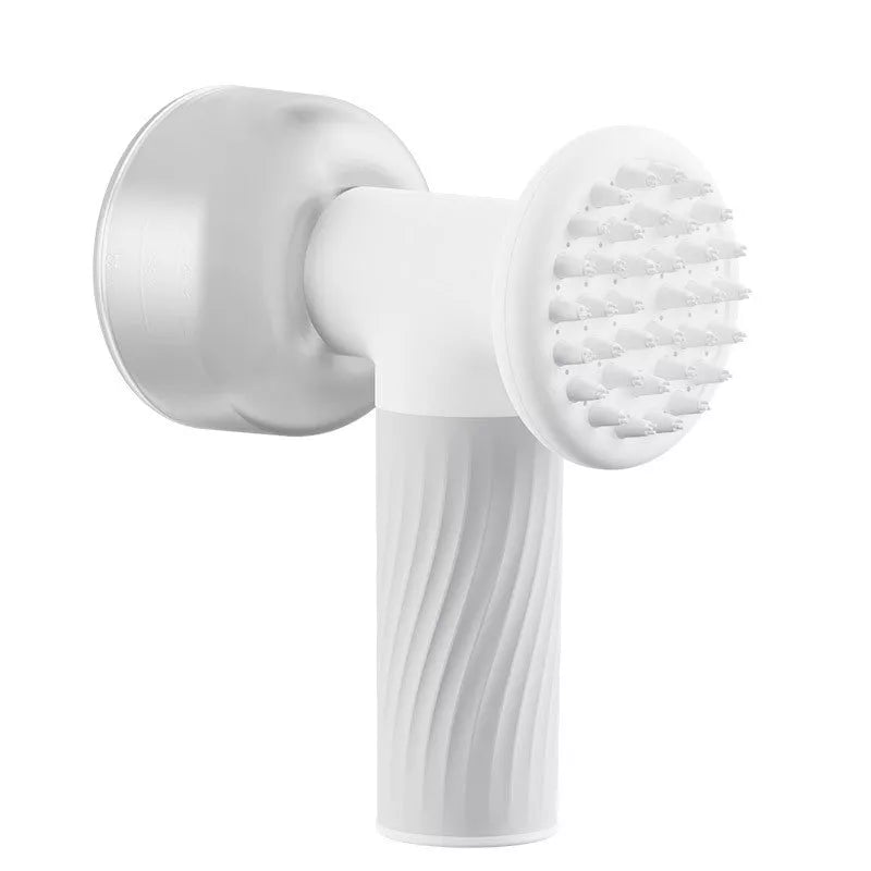 Automatic foaming pet bath brush with soap dispenser for dogs and cats