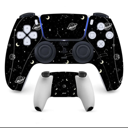 Non-adhesive micro-frosted PVC protection stickers for Sony PS5 DualSense controller in various colours.