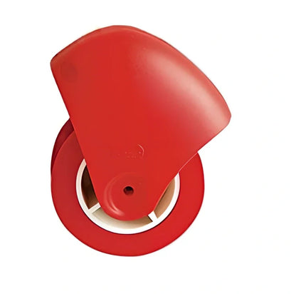 Red and white plastic pastry dough lattice cutter for pie decoration, measuring about 10*8cm