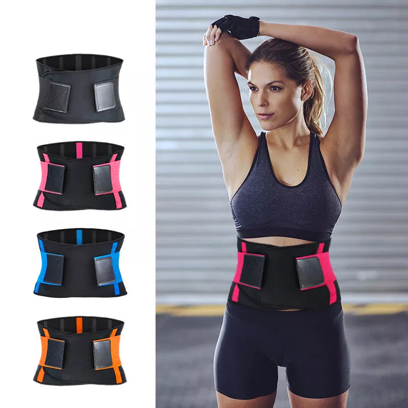Neoprene sports belt for lower back support during fitness activities