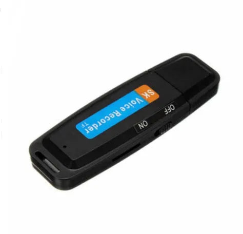 Black and white SK-001 fashion USB flash drive with creative design showing dimensions of 70mm length.