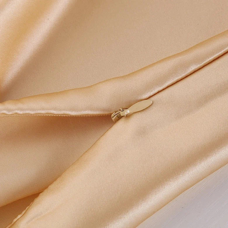 Luxurious satin pillowcases in various colors and sizes, offering soft and breathable comfort