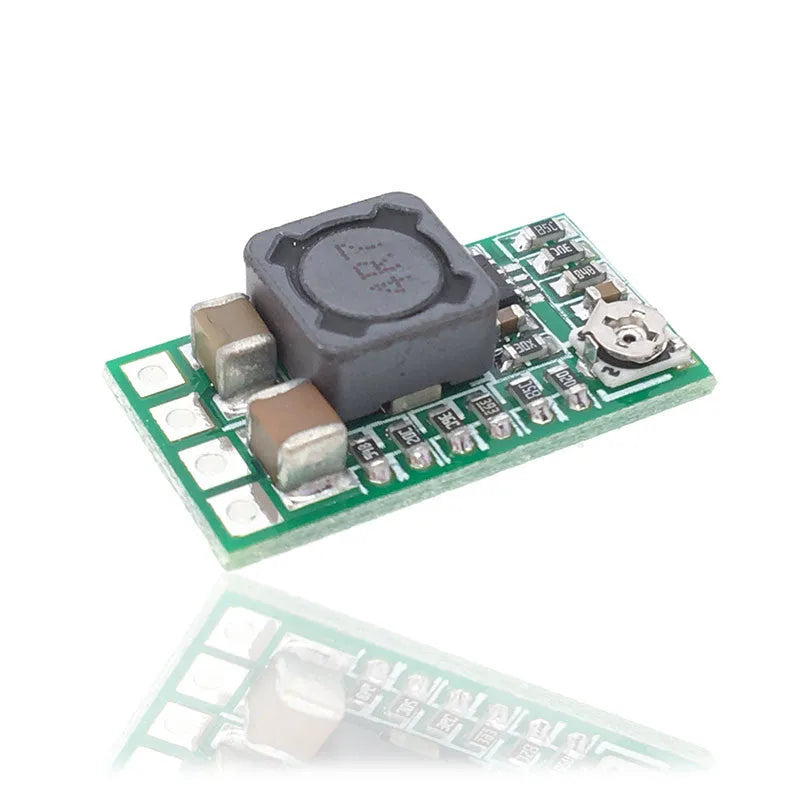 Green PCB DC-DC step down power supply module converting 12-24V to 5V 3A output