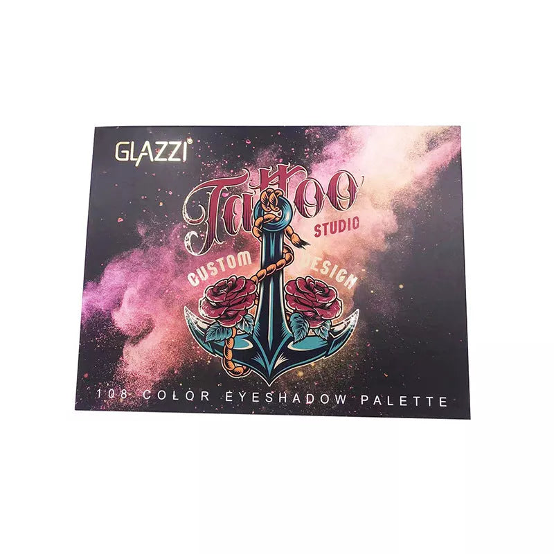 108-color waterproof eye shadow palette with pearlescent, matte, and shimmering shades