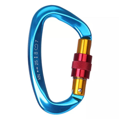 High-strength 7075 aviation aluminum lock climbing safety buckle in multiple colors