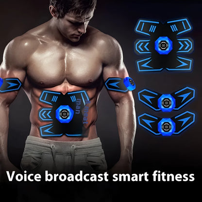 Eight-piece abdominal waist reduction massage patch set in a choice of colours including black and blue.