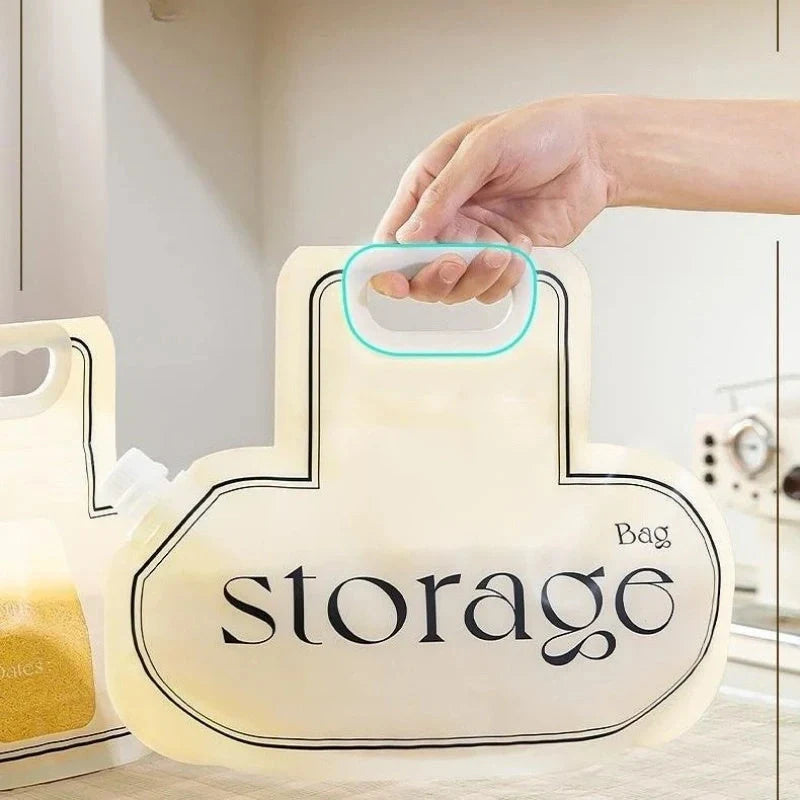 Cream-colored large diameter grain storage bag with food-grade PE material