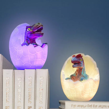 Touch 3D Dinosaur Night Light with customizable LED colors and USB power