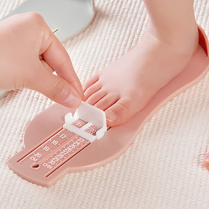 Blue children's foot measuring ruler with 0-20cm scale on ABS plastic 22.7x9x2.5cm