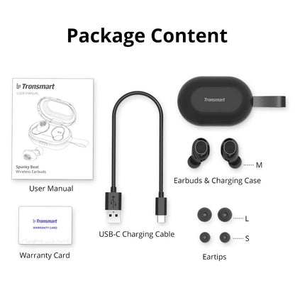 Tronsmart Spunky Beat Bluetooth earphones with Qualcomm aptX chip, touch controls, and SetA or SetB colour options