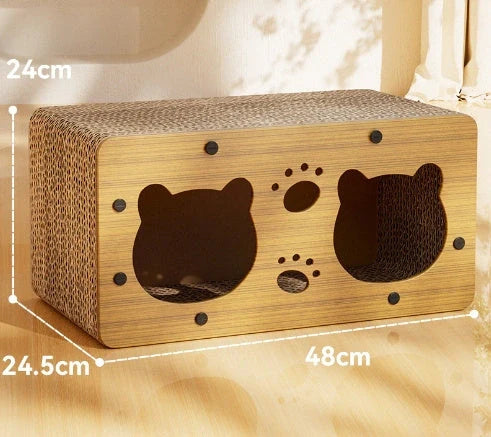 Durable sisal scratch mat with crumb-resistant surface for cats