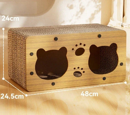 Durable sisal scratch mat with crumb-resistant surface for cats