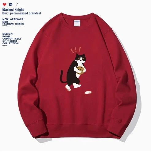 Stylish women's printed long sleeve hoodie in various colors