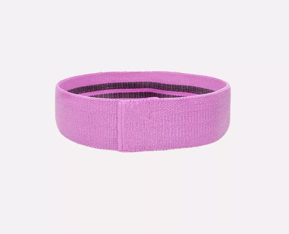 Latex mesh resistance band for hip and leg strength training in various colors and sizes