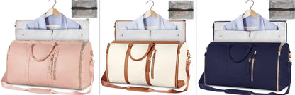 Spacious Travel Duffel Bag - Versatile Women's Handbag with Folding Suit Compartment in Multiple Color Options
